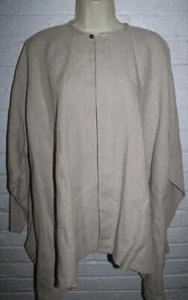Eskandar Women's Tunic Shirt Linen Beige Natural Size 0 FREE SHIPPING! - Picture 1 of 4