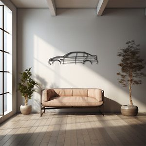 Metal Wall Decor for BMW E90 M3 sedan, car Silhouette, Garage Sign, gift for him