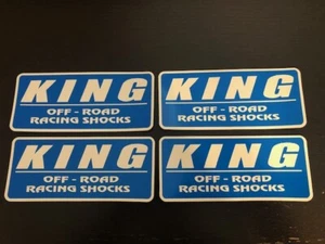 KING OFF ROAD RACING SHOCKS STICKERS 2.25X5” 4PC SET OVERLAND BITD SPONSOR - Picture 1 of 1