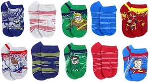 DC Comics ☆ Little Boys' Justice League 10-Pack Socks ☆ Fits Shoe size 10-4 - Picture 1 of 7