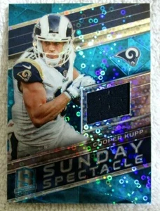 Cooper Kupp 2018 Spectra Blue Bubbles Refractor GU Blue Patch#61/99!Rams WR  - Picture 1 of 2