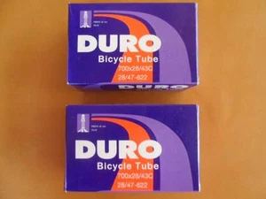 Pair-2-New 700 X 35/43C--27" X 1-3/8" 60mm PRESTA BICYCLE TUBE Road Fixie 38c - Picture 1 of 1