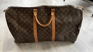 Louis Vuitton Keepall Bandouliere 60 Duffle Brown Canvas - Picture 1 of 13