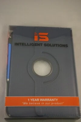 8" NAVY  ACP Tablet Case Cover Folio - with Stylus and (2) Hardened Glass - Image 1 of 4