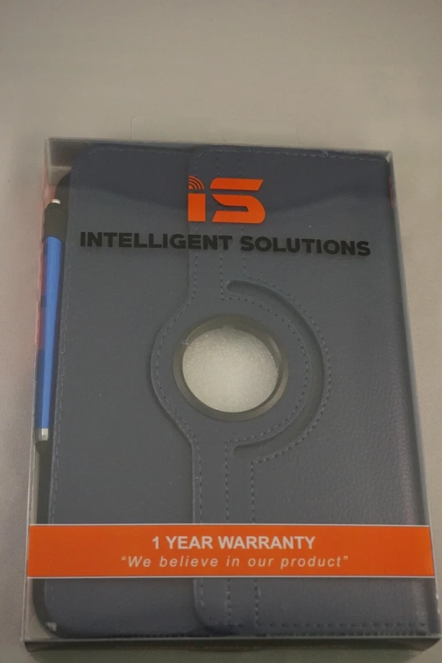 8" NAVY  ACP Tablet Case Cover Folio - with Stylus and (2) Hardened Glass - Image 1 of 4