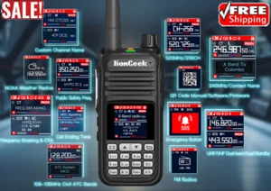 HGA37 70-900MHz Walkie Talkie Handheld Transceiver AM FM UHF VHF Radio Color LCD - Picture 1 of 8