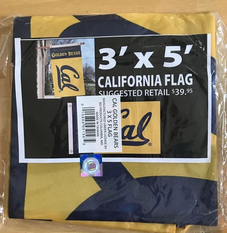 NCAA Licensed California Golden Bears.  ￼.   3' x 5' FLAG w/Grommets Banner. New Cover
