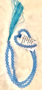 Blue Jade Gems Tibet Buddhist 108 Prayer 6mm Beads Mala Necklace 26" N-1250 - Picture 1 of 4