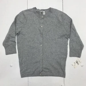 BP Brand Grey Button up long Sleeve Cardigan Size Large - Picture 1 of 6