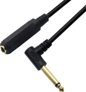 6.35 Male to Female Audio Cable, 1/4 Stereo TS Headphone Extension Connector - Picture 1 of 9