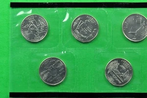 2003-D BU Mint State US Qts IL,AL,ME,MO,AR Orginal Cellophane Packing (5 Coins) - Picture 1 of 1