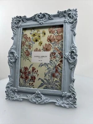 Laura Ashley Soft Blue Picture Frame Rococo Ornate Shabby Chic Bridgerton Style - Image 1 of 4