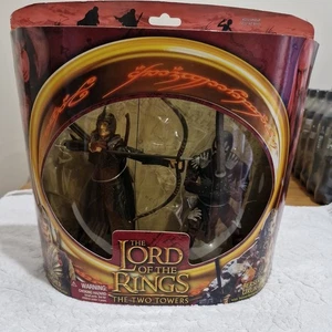 TOYBIZ - LORD OF THE RINGS The Two Towers ELVEN ARCHER and BERSERKER URUK-HAI - Picture 1 of 2