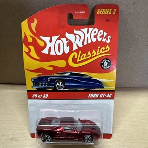 2005 HOT WHEELS CLASSICS Series 2 Mattel 9/30 FORD GT-40 Red Diecast Car NEW - Picture 1 of 2