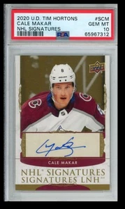 2020-21 Upper Deck Tim Hortons NHL Signatures PSA 10 Cale Makar Auto #S-CM - Picture 1 of 2