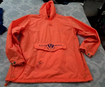 Ocean Pacific Surfing Vintage OP Jacket Neon Windbreaker World Team 80S S - Image 1 of 4
