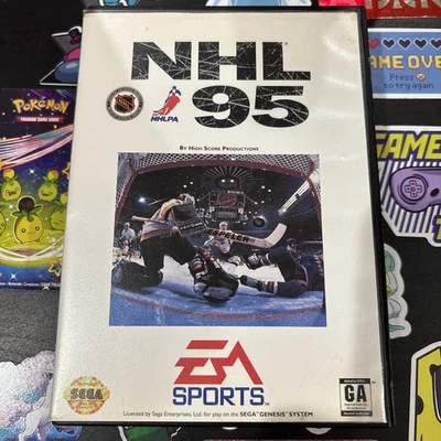 NHL 95 (Sega Genesis, 1994) Tested & Working. Plays Great! - Image 1 of 4