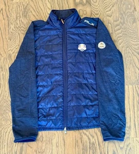 Ralph Lauren Blue Quilted 2018 Ryder Cup Full Zip Jacket - Men’s Medium - Picture 1 of 8