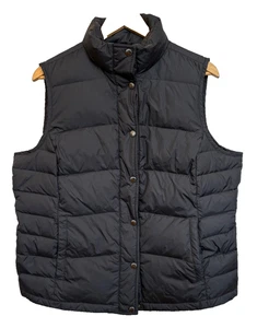 Chaqueta chaleco acolchado Lands' End Down para mujer grande 14-16 negra 80 % plumón 20 % pluma - Imagen 1 de 9