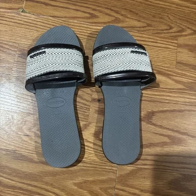 Sandalia Havaianas You Trancoso Premium para mujer talla 7-7,5 SteelGray tiras planas Foto 1 de 4