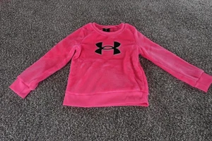Under Armour Sweater Girls Youth 5 Fuzzy Pullover Crewneck Long Sleeve - Picture 1 of 8