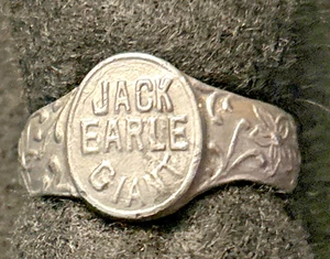 Vintage 20s 30s era Souvenir Ring of The 8'6.5" "Texas Giant" Jack Earle - Picture 1 of 4