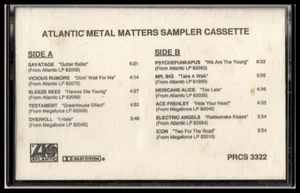 1990 Atlantic Metal Matters Sampler Cassette Album Atlantic Records Rock Music - Picture 1 of 2