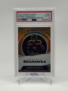 2022 Classics #CB-7 Kenneth Walker III Classic Beginnings Orange PSA 6 #/10 - Picture 1 of 2