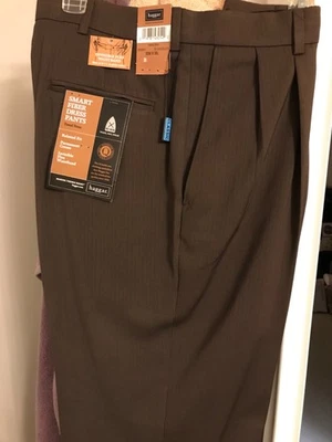 Haggar Men's Dress Pants Size 32x30 Smart Fiber Relaxed Flex Chocolate Foto 1 de 4