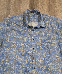 Coofandy Herren Kurzarm Blau Hawaii Button Down Hemd Größe 3XL - Bild 1 von 9