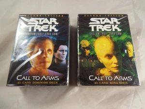 STAR TREK CCG 2E, SECOND EDITION CALL TO ARMS PAIR OF STARTER DECKS - Picture 1 of 2