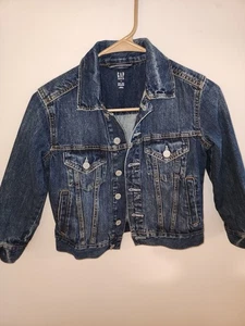 Gap Kids Icon 100% Cotton Medium Wash Blue Denim Button Up Jacket Size S (6-7) - Picture 1 of 3