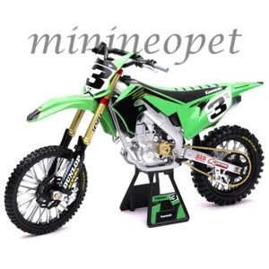 NEW RAY 49663 KAWASAI KX 450 #3 DIRT BIKE MOTORCYCLE 1/6 ELI TOMAC GREEN - Picture 1 of 2