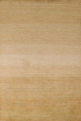 Light Gold Gabbeh Area Rug Hand-tufted Wool Rug 5x8 ft - Image 1 of 4