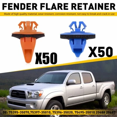 100x Fender Wheel Flare Moulding Clips Retainer For Toyota Tacoma FJ Cruiser M - Image 1 of 4