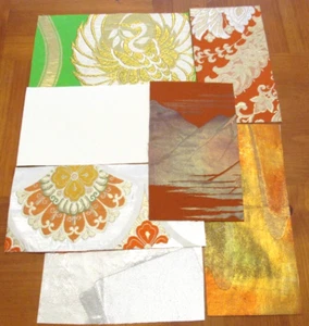 Obi Sampler Craft Heat n Bond Ready To Use Japanese Obi Fabric #349A - Picture 1 of 4