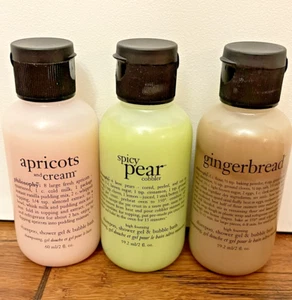 Lot of 3 Philosophy 3-IN-1 RARE Scents Pre-Coty 2 fl oz each Travel Size- Sealed - Picture 1 of 3