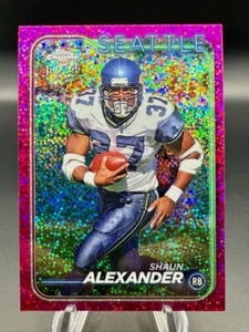 2024 Topps Chrome Football - Shaun Alexander /399 Magenta Speckle Refractor #183 - Picture 1 of 3