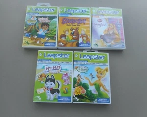 Menge 5 Leap Frog LEAPSTER Lernspiele ~ Pre-K-2 ~ Feen Haustier Freunde Scooby-Doo! - Bild 1 von 5