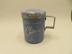 CHARLIE Body Silk Perfumed Powder 3 oz Blue Shaker Vintage Cosmetics EMPTY WORN - Picture 1 of 5