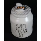 Rae Dunn SWEET AS CAN BEE Small Canister Jar Honeycomb Lid Topper NEW