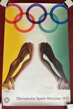 1972 Munich Olympics Poster Art Series Allen Jones 25”x40”