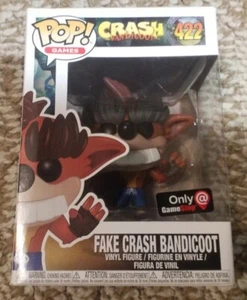 Crash Bandicoot Funko Pop! Fake Crash Bandicoot GameStop Exclusive #422 Mint - Picture 1 of 10