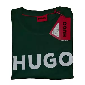 HUGO BOSS HUGO T-SHIRT DULIVIO DARK GREEN SIZE 2XL NEW NWT - Picture 1 of 2