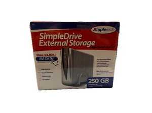 *Unopened* 250GB 7200 RPM Simple Tech Simple Drive External Storage Hard Drive - Picture 1 of 7