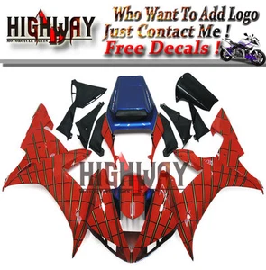 Injection ABS Full Fairings Kit For Yamaha YZF R1 02 03 Bodywork Spider Man Red - Picture 1 of 6
