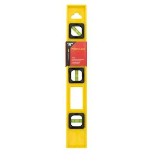 Tool Essentials 16" 3-Vial Level Plastic Frame in Yellow - Picture 1 of 1