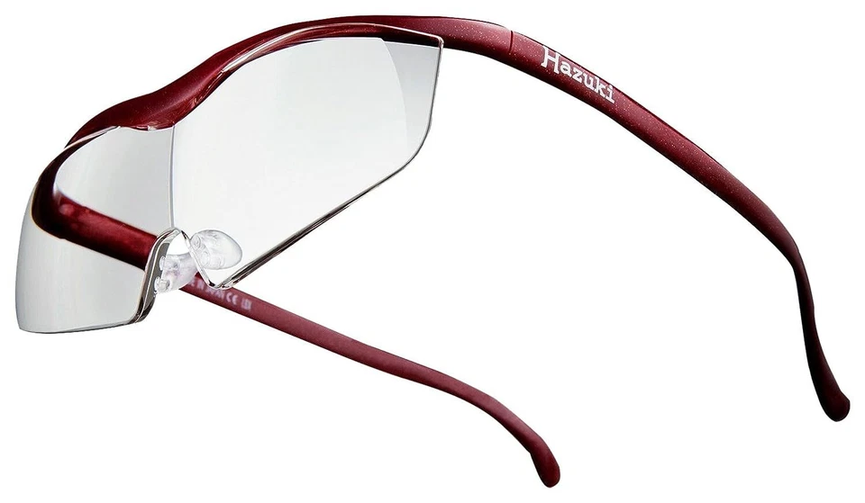 Hazuki Hazukirupe large 1.85 times clear lens red