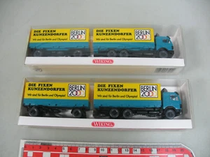 2X Wiking H0 1:87 - 571 01 37 Camion Con Rimorchio MB, Mint+Box #AI625-0,5 - Foto 1 di 3
