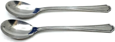 VINTAGE ONEIDA SILVERPLATEHOTEL SENECA DESSERT SHERBET ICE CREAM SPOONS - Image 1 of 4